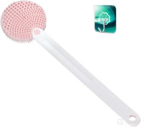img 4 attached to Silicone Scrubber Massager Exfoliating Pinkwhite