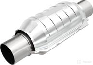 🚗 magnaflow universal catalytic converter 51204: oem grade, federal/epa compliant - stainless steel, 2in inlet/outlet, 13in length - no o2 sensor - oem replacement logo