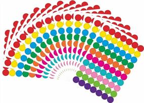 img 4 attached to 1050 красочных наклеек с круглыми точками для цветового кодирования - 10 цветовых стилей для организации офиса или классной комнаты, от PARLAIM