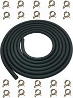 🔌 yamakato 10 feet 1/4 inch id fuel line hose for kawasaki, kohler, briggs & stratton engines: high-quality fuel line hose with 20 clamp rubber for small gas/diesel engines generators логотип