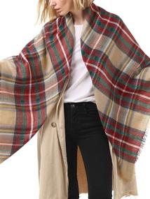 img 2 attached to Stay cozy and chic with American Trends Classic Blanket Scarves - Must-have Women's Accessories at Scarves & Wraps