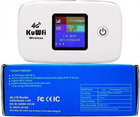 img 1 attached to 🌍 KuWFi 4G LTE Mobile WiFi Hotspot: Unlocked Router with SIM Card Slot for Travel in Europe, Caribbean, South America, Africa