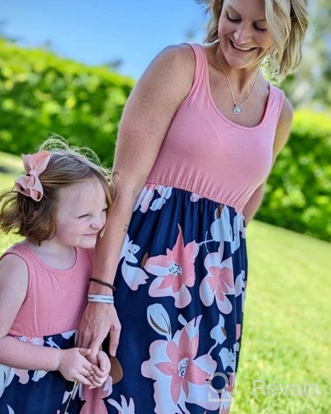 img 1 attached to Qin Orianna Floral Family Matching Mothers Girls' Clothing review by James Vachon