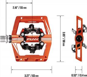 img 2 attached to Funn Mamba S MTB Clipless Pedals - Lightweight Double-Sided Pedals Compatible With SPD Cleats For Mountain Biking, BMX, And Gravel Cycling