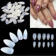 yimart 500pc natural stiletto false nails - ideal for nail art decoration & salon use logo
