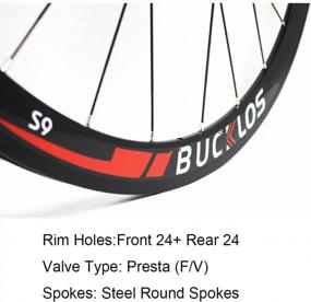 img 1 attached to Upgrade Your Road Bike With BUCKLOS Carbon Hub Wheelset For Disc/Rim Brake, 700C Clincher, 20Mm Width And 40Mm Height, Quick Release, 8-11 Speed, 24H Spokes (Front+Rear)
