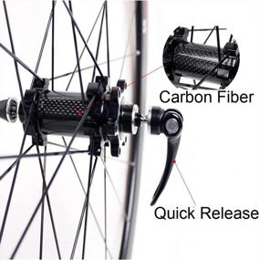 img 3 attached to Обновите свой шоссейный велосипед с помощью колесной пары BUCLOS Carbon Hub для дискового / ободного тормоза, клинчера 700C, ширины 20 мм и высоты 40 мм, быстрого выпуска, скорости 8-11, спиц 24H (передние + задние)