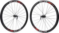 upgrade your road bike with bucklos carbon hub wheelset for disc/rim brake, 700c clincher, 20mm width and 40mm height, quick release, 8-11 speed, 24h spokes (front+rear) logo
