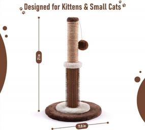 img 3 attached to Jaoul 21" Cat Scratching Post With Double Base Plate And Self Groomer For Indoor Cats