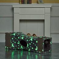 🐾 luckitty cat woven sisal scratching barrels tunnel: glow in the dark, with plush balls and luminous collapsible design - perfect for small pets like cats, rabbits, kittens, ferrets, and puppies logo