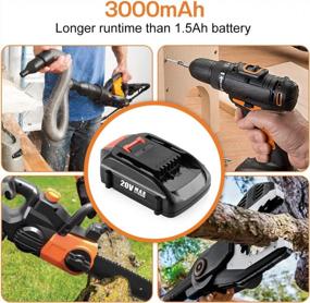 img 1 attached to Upgrade Your Worx Tools With Energup 20V Lithium Battery Replacement And Charger Kit