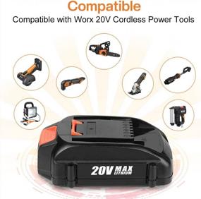 img 2 attached to Upgrade Your Worx Tools With Energup 20V Lithium Battery Replacement And Charger Kit