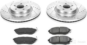 img 1 attached to 🚗 Enhanced Performance Kit: Power Stop K285 Front Z23 Carbon Fiber Brake Pads with Drilled & Slotted Brake Rotors