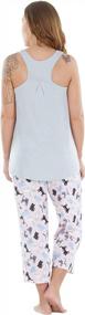 img 3 attached to Stay Cozy And Comfy In Sleepyheads Women'S Jersey Capri Pajama Set