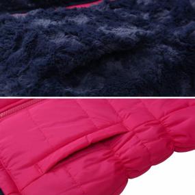 img 1 attached to Rokka&Rolla Girls' Reversible Water-Resistant Teddy Sherpa Fleece Puffer Jacket Winter Coat