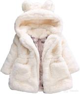 🧥 taiycyxgan little girls winter fleece coat kids faux fur jacket with hood - thicken outwear warm overcoat logo