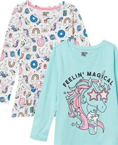 img 3 attached to Spotted Zebra Toddler Long Sleeve Animals Girls' Clothing and Tops, Tees & Blouses