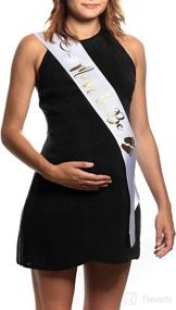 img 3 attached to 🤰 Ultimate White and Gold 'Mom to Be' Sash - Celebrate Your Baby Shower (White)