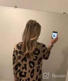 img 6 attached to Stay Chic And Cozy With Angashion'S Women'S Leopard Print Cardigan Sweater
