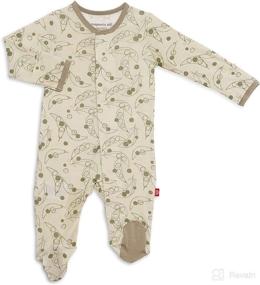 img 2 attached to 👶 Magnificent Baby Modal Magnetic Me Footie with Magnetic Fasteners