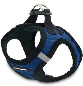 img 2 attached to Voyager Plush Step-In Dog Harness – Soft Step In Vest for Small/Medium Dogs by Best Pet Supplies - Royal Blue Faux Leather, Size S (Chest: 14.5 - 16&quot;)