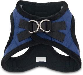 img 3 attached to Voyager Plush Step-In Dog Harness – Soft Step In Vest for Small/Medium Dogs by Best Pet Supplies - Royal Blue Faux Leather, Size S (Chest: 14.5 - 16&quot;)