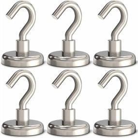img 4 attached to Strong And Versatile GREATMAG Magnetic Hooks - Perfect For Organizing Your Space - Pack Of 6