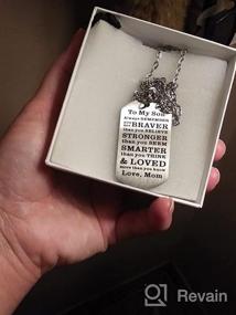 img 5 attached to CPLJW Engraved Necklace: Braver Than You Believe, a Special 🎓 Keepsake from Mom and Dad for Graduation, Birthday, and Christmas Gifts