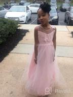 img 1 attached to 🌼 Graceful Flower Girl Lace Tulle Formal Dress: Perfect for Pageants, Weddings, and Parties review by Byron Patil