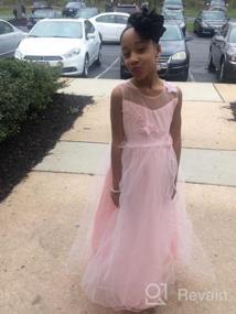 img 8 attached to 🌼 Graceful Flower Girl Lace Tulle Formal Dress: Perfect for Pageants, Weddings, and Parties