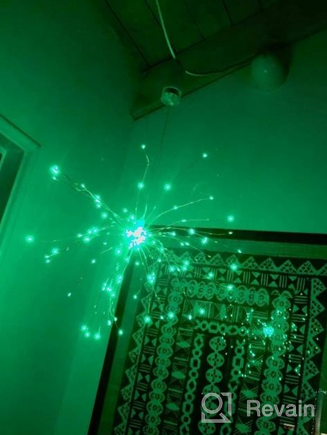 img 1 attached to Fairy Christmas String Lights 225 LED 8 Modes Dimmable With Remote Control, Waterproof Hanging Starburst Decorations For Xmas Home Patio Indoor Outdoor review by Daniel Evans
