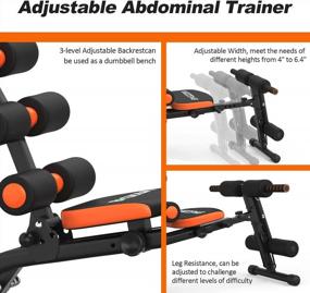 img 4 attached to Bigzzia Abdominal Trainer: Your Ultimate Fitness Crunch Machine With Core & Abs Rocket Exercise Chair, Level-Adjustable Bench, And Foam Roller Handles For Effective Workout Training