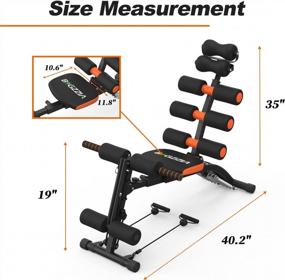 img 2 attached to Bigzzia Abdominal Trainer: Your Ultimate Fitness Crunch Machine With Core & Abs Rocket Exercise Chair, Level-Adjustable Bench, And Foam Roller Handles For Effective Workout Training