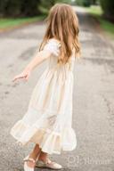 img 1 attached to Boho Off Shoulder Lace Ruffle Maxi Dress For Toddler Girls - Perfect For Weddings, Princess Parties, And Holiday Gowns review by Brandi Patel