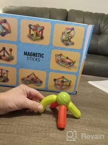 img 6 attached to Discover Endless Possibilities With BAKAM Magnetic Building Blocks - Perfect STEM Toy For Kids Ages 4-8