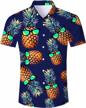 mens summer hawaiian shirt: alisister's novelty button down dress shirts with 3d patterns logo