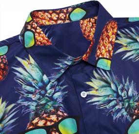 img 2 attached to Mens Summer Hawaiian Shirt: ALISISTER'S Novelty Button Down Dress Shirts With 3D Patterns