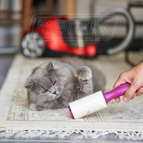 img 1 attached to 400 Sheet Metkix Lint Roller With Protective Cover - Ultra-Sticky Pet Fur & Lint Remover For Clothes And Furniture - Lint Brush For Superior Cleaning Results