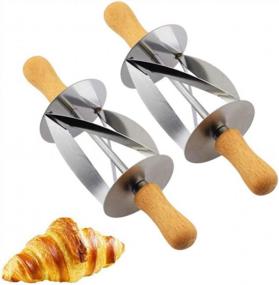 img 4 attached to Get Perfect Croissant Shapes With VinBee'S 2 Pack Croissant Cutter Roller - The Ultimate Baking Must-Have