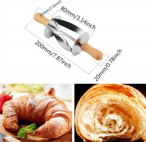img 3 attached to Get Perfect Croissant Shapes With VinBee'S 2 Pack Croissant Cutter Roller - The Ultimate Baking Must-Have
