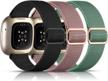 fitbit sense/versa 3 bands for women and men - maledan adjustable nylon solo loop braided sport elastic straps - stretchy and comfortable fit for fitbit sense/ versa 3 smartwatch bands logo