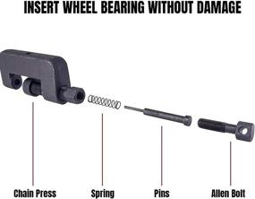 img 1 attached to 🔧 Motorcycle, Dirt Bike, ATV Chain Breaker Tool Kit - Heavy Duty Cutter Riveter for Chain 420, 428, 520, 525, 528, 530