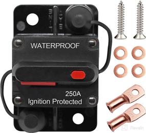 img 4 attached to ⚡ Erayco 250 Amp Manual Reset Circuit Breaker for Car Marine Trolling Motors Boat ATV, Audio System Power Protection, 12V-48VDC, Waterproof (250A)
