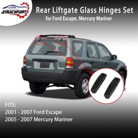 img 2 attached to Rear Window Hinge Set for Ford Escape & Mercury 🚪 Mariner (2001-2007): Right & Left Liftgate Hinges - YL8Z78420A68BA & YL8Z78420A69BA