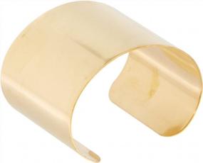 img 1 attached to 50.8Mm Solid Brass Flat Cuff Bracelet Base - Beadaholique 1 Piece