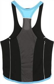 img 1 attached to Mens Y-Back Sleeveless Workout Tank Tops For Gym Bodybuilding Training