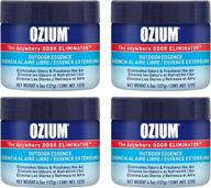 🌬️ 4.5 oz. 4 pack ozium odor eliminating gel - ideal for homes, cars, offices, and more, outdoor essence scent - bulk pack of 4 logo