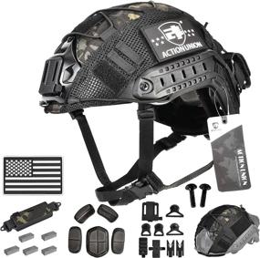 img 4 attached to ACTIONUNION Airsoft Fast Helmet Pro Set: Tactical Paintball Protection For PJ Type Helmets