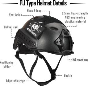 img 1 attached to ACTIONUNION Airsoft Fast Helmet Pro Set: Tactical Paintball Protection For PJ Type Helmets