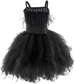 img 4 attached to IWEMEK Ruffles Tassels Princess Birthday Girls' Clothing ~ Dresses